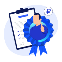 The image shows a symbolic representation of successfully completed tasks